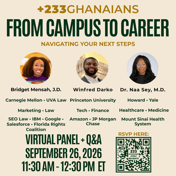 2026.09.26 - +233 Professionals Panel: From Campus to Career - Navigating Your Next Steps